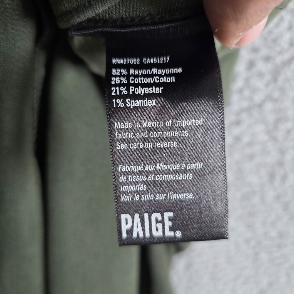 Paige Jeans Men's Pine Shade Green Jeans Straight Denim Casual Size 31x34 - Picture 4 of 12